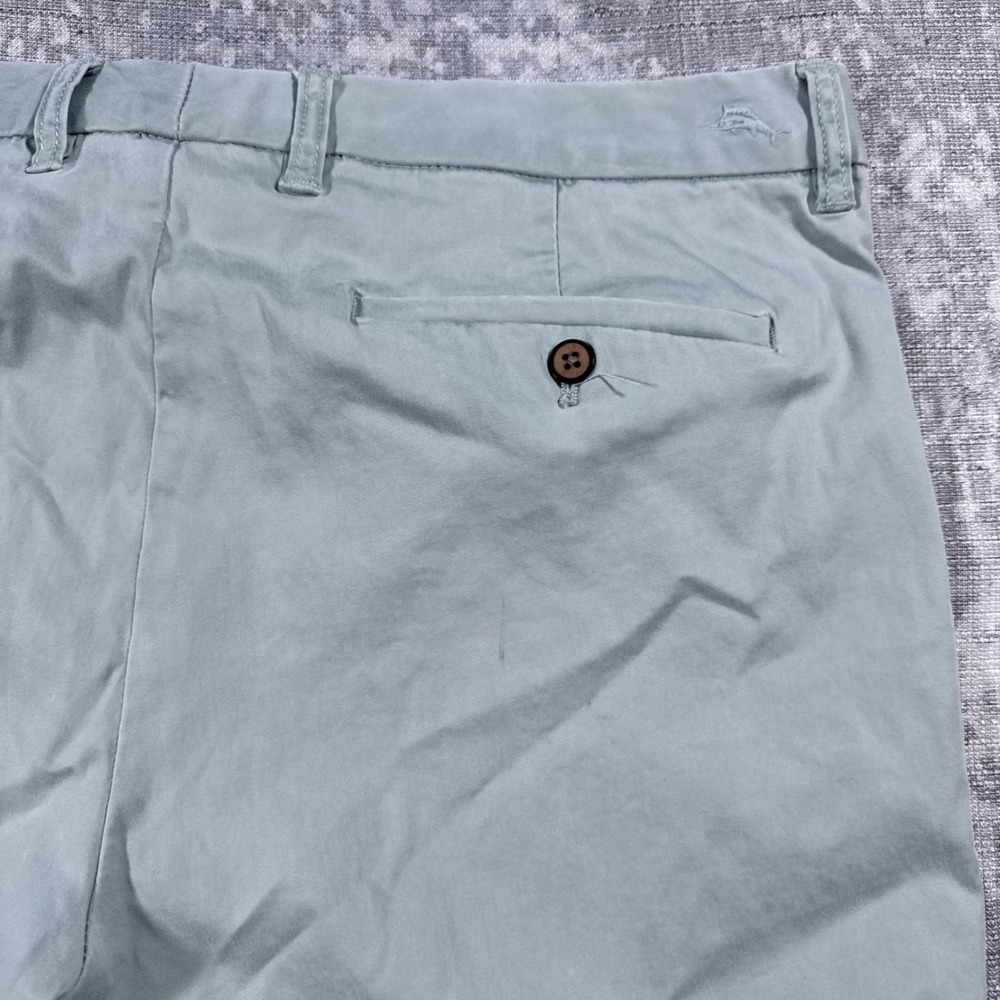 Tommy Bahama Chino Pants Mens 35x32 Sage Green Boracay Cotton Tencel Stretch - Picture 9 of 11